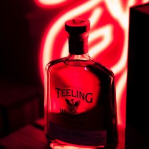 red and black perfume bottle